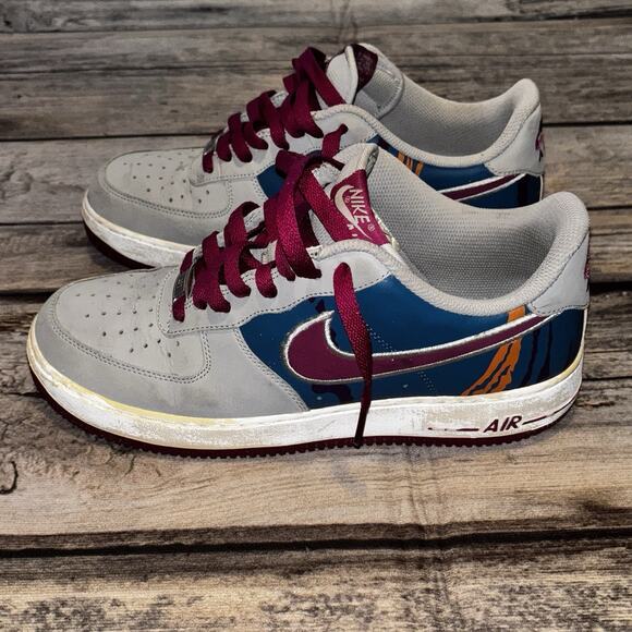 NIKE AIR FORCE 1 Low Tech Challenge Grey Magenta Shoes 488298-045 Mens Size 9 - Picture 1 of 13